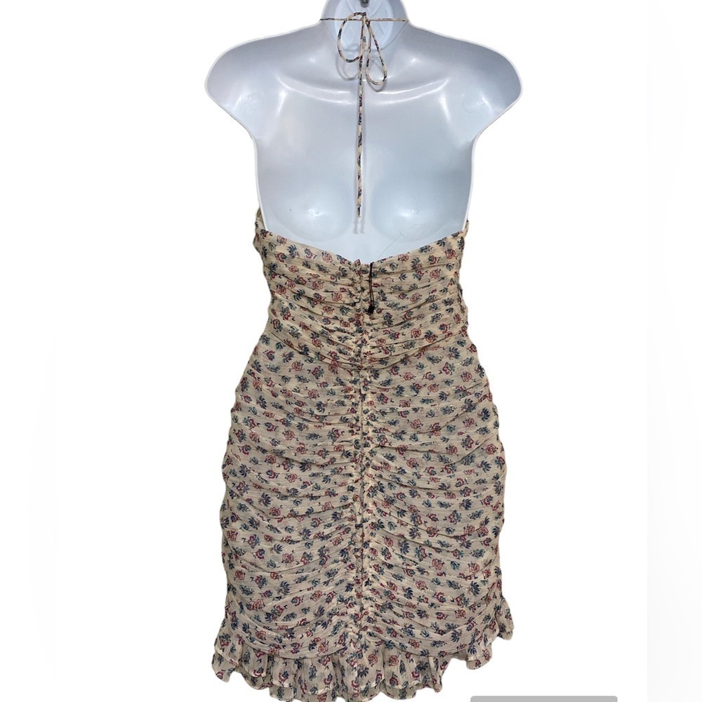 Zara Floral Ruched  women mini dress M  cottage-core fairy boho coquette Y2K - Picture 6 of 15